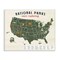Stupell Industries National Parks Map Diagram Canvas Wall Art